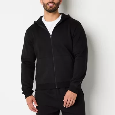 Xersion Cotton Fleece Mens Long Sleeve Moisture Wicking Zipper Active Hoodie