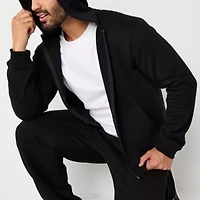 Xersion Cotton Fleece Mens Long Sleeve Moisture Wicking Zipper Active Hoodie