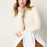 St. John's Bay Womens Mock Neck Long Sleeve T-Shirt