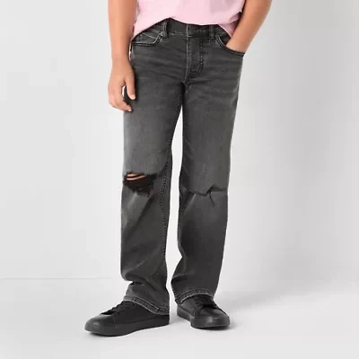 Thereabouts Little & Big Kid Boys Adjustable Waist Mid Rise Straight Leg Jean