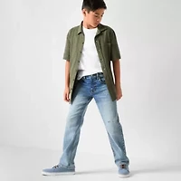 Thereabouts Little & Big Kid Boys Adjustable Waist Mid Rise Straight Leg Jean
