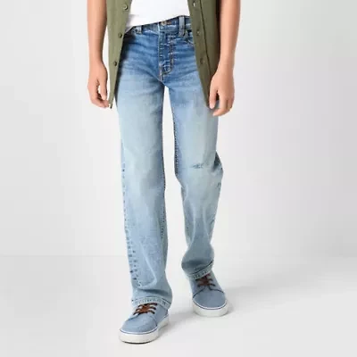 Thereabouts Little & Big Kid Boys Adjustable Waist Mid Rise Straight Leg Jean