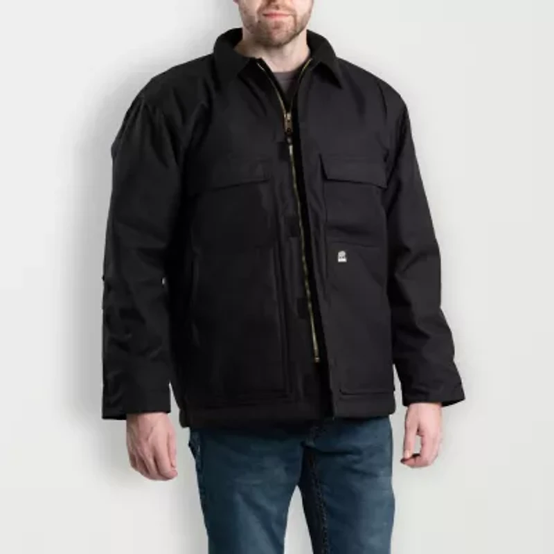 Berne Icecap Insulated Chore Mens Hooded Waterproof Midweight Big and Tall Work Raincoat