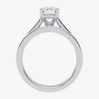 (G / Vs2-Si1) Womens 1 1/2 CT. T.W. Lab Grown White Diamond 10K Gold Round Side Stone Bridal Set