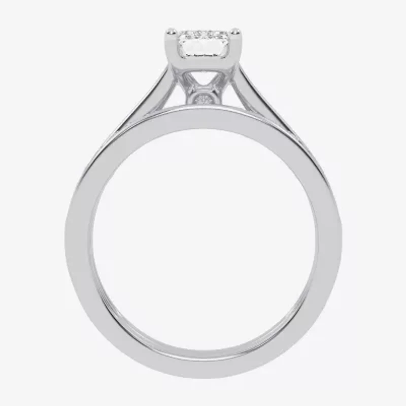 (G / Vs2-Si1) Womens 1 1/2 CT. T.W. Lab Grown White Diamond 10K Gold Side Stone Bridal Set