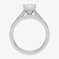 (G / Vs2-Si1) Womens 1 1/2 CT. T.W. Lab Grown White Diamond 10K Gold Side Stone Bridal Set