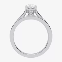 (G / Vs2-Si1) Womens 1 1/2 CT. T.W. Lab Grown White Diamond 10K Gold Pear Side Stone Bridal Set