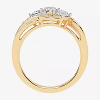 Love Lives Forever (G / Vs2-Si1) Womens 1 1/2 CT. T.W. Lab Grown White Diamond 10K Gold Side Stone 3-Stone Engagement Ring