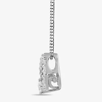 (I1-I2/ H) Womens 1/6 CT. T.W. Lab Grown White Diamond Sterling Silver Pear 18 Inch Pendant Necklace