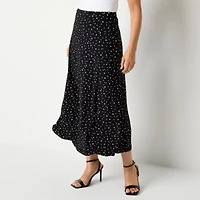 Black Label by Evan-Picone Knit Womens Mid Rise Maxi Skirt