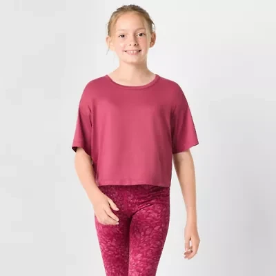 Xersion Little & Big Kid Girls Crew Neck Short Sleeve Active T-Shirt