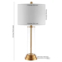 Safavieh 29.25" Cassian Glass Table Lamp