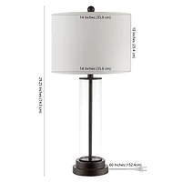 Safavieh 29.25" Cassian Glass Table Lamp