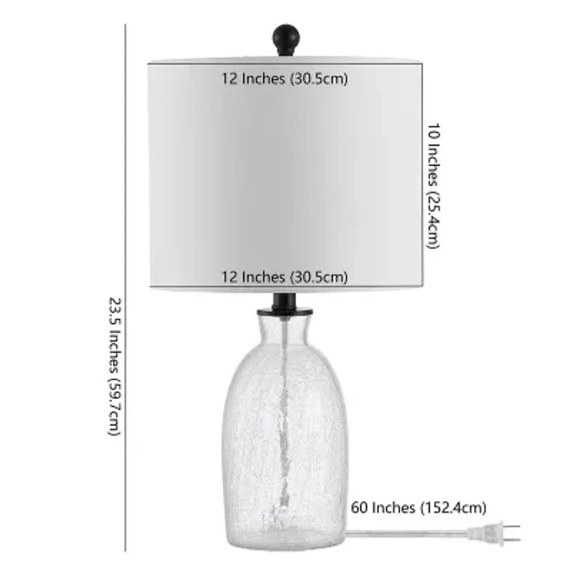 Safavieh 23" Nakula Glass Table Lamp