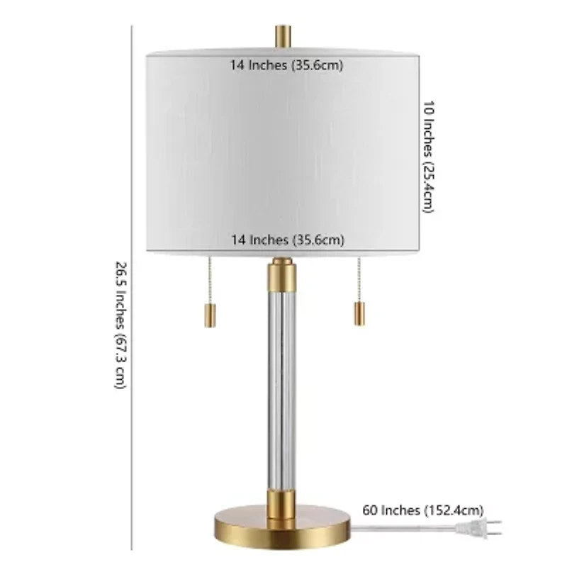 Safavieh 26.5" Bixby Glass Table Lamp