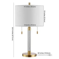 Safavieh 26.5" Bixby Glass Table Lamp