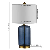 Safavieh 26" Novah Glass Table Lamp