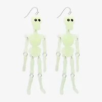 Mixit Halloween Glow Skeleton Womens Drop Earrings