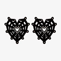 Mixit Halloween Womens Glass Heart Drop Earrings