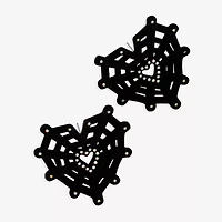Mixit Halloween Womens Glass Heart Drop Earrings