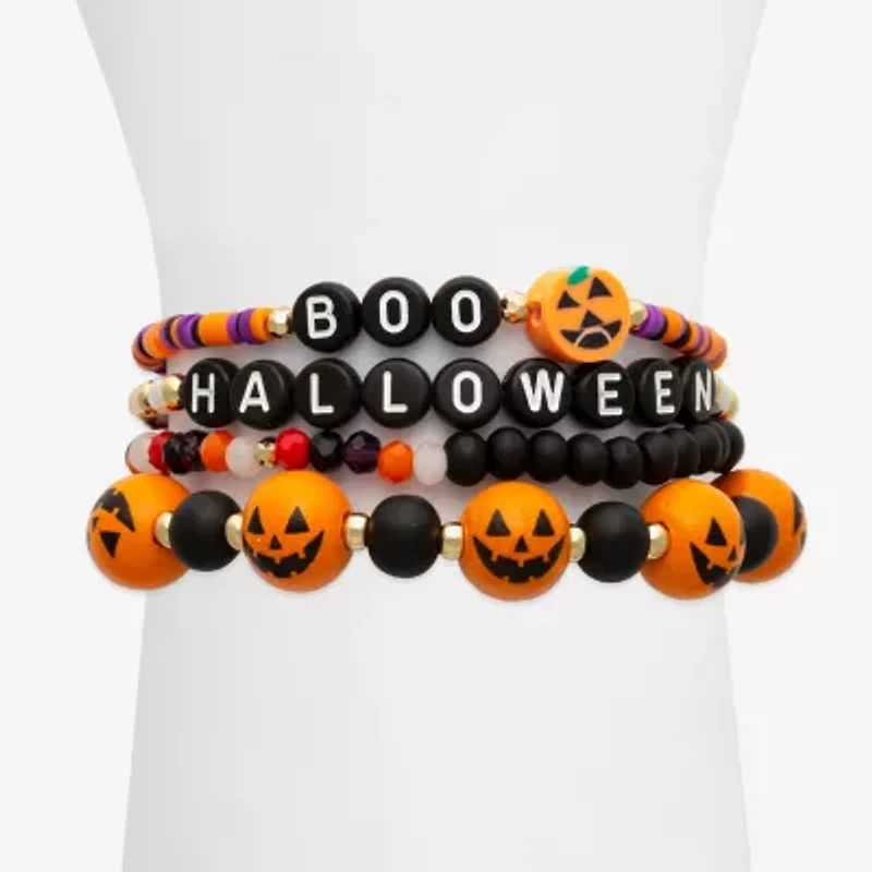 Mixit Halloween Pumpkin Womens 4-pc. Bracelet Set