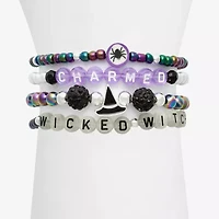 Mixit Halloween Womens 4-pc. Multi Color Glass Bracelet Set
