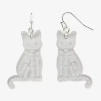 Mixit Halloween Skeleton Cat Womens Drop Earrings