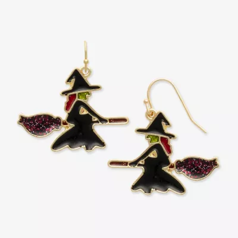 Mixit Halloween Witch Womens Drop Earrings