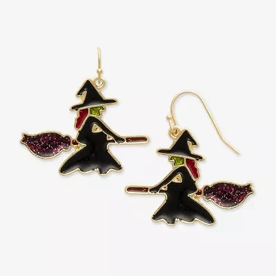 Mixit Halloween Witch Womens Drop Earrings