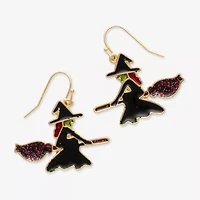 Mixit Halloween Witch Womens Drop Earrings
