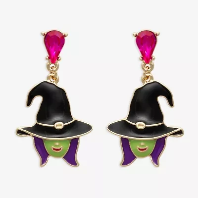 Mixit Halloween Witch Womens Drop Earrings