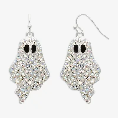 Mixit Halloween Ghost Womens Glass Drop Earrings