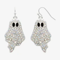 Mixit Halloween Ghost Womens Glass Drop Earrings