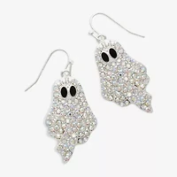 Mixit Halloween Ghost Womens Glass Drop Earrings