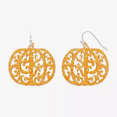 Mixit Halloween Pumpkin Womens Drop Earrings