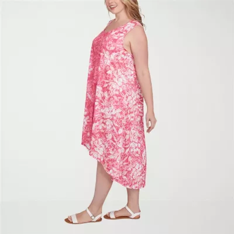 Larky Lark Womens Sleeveless Midi Plus A-Line Dress