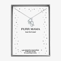 (G-H Womens Diamond Accent Lab Grown White Diamond Accent Sterling Silver 16 Inch Pendant Necklace