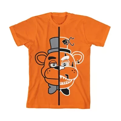 Little & Big Kid Boys Crew Neck Short Sleeve Regular Fit Five Nights at Freddys Graphic T-Shirt