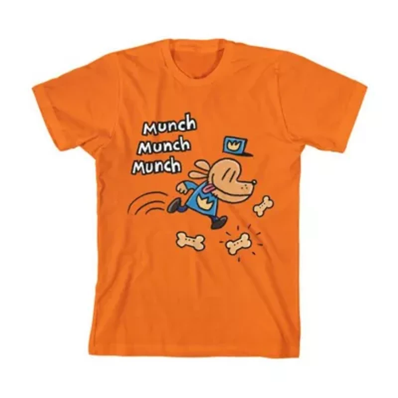 Dogman Little & Big Kid Boys Crew Neck Short Sleeve Regular Fit Graphic T-Shirt