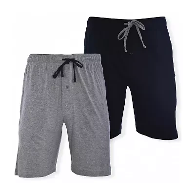 Hanes Mens Knit Short Sleeve 2-pc. Pajama Shorts