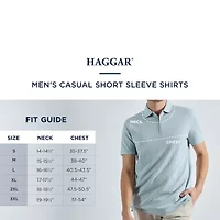Haggar Premium Comfort Houndstooth Mens Regular Fit Short Sleeve Polo Shirt