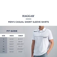 Haggar Pique Mens Regular Fit Short Sleeve Polo Shirt