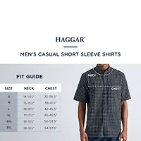 Haggar Mens Regular Fit Short Sleeve Button-Down Shirt