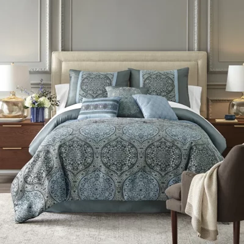 Broadhaven Brimsley 7-pc. Medallion Embellished Embroidered Comforter Set