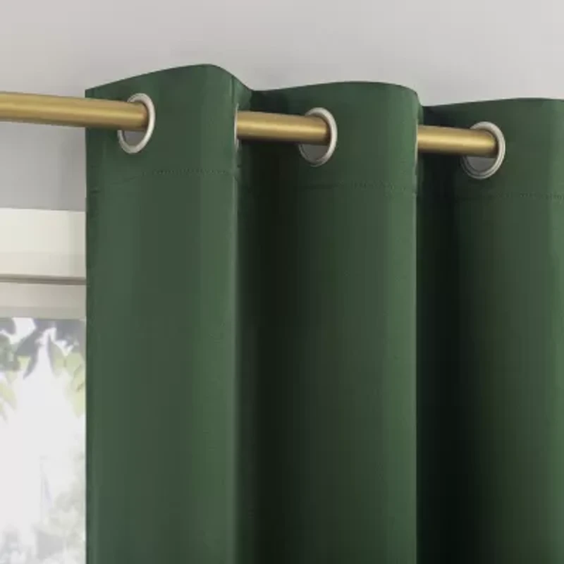 No 918 Cassiel Tie Back Holiday Grommet Top Room Darkening Set of 2 Curtain Panel