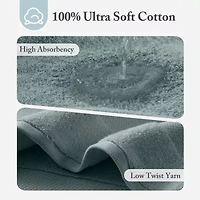 Madison Park Signature Turkish Oversized Cotton Solid 6-pc. Bath Towel Set