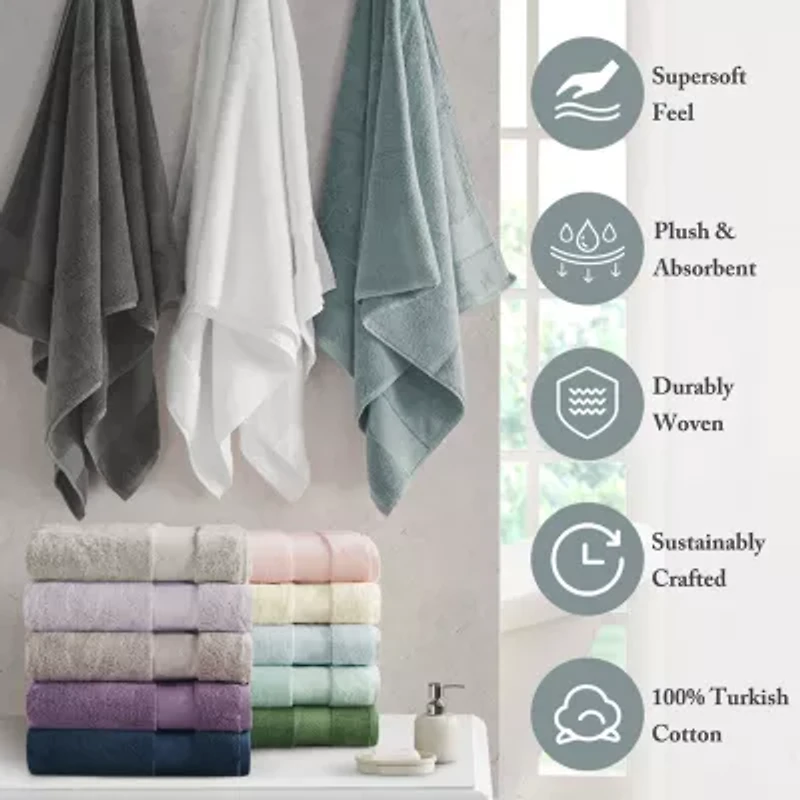 Madison Park Signature Turkish Oversized Cotton Solid 6-pc. Bath Towel Set