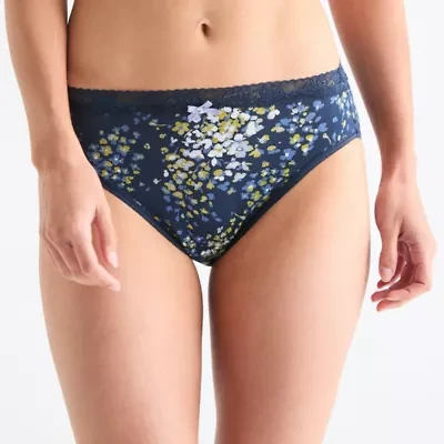 Ambrielle Cotton High Cut Panty