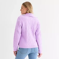 St. John's Bay Womens Long Sleeve Pullover Sweater
