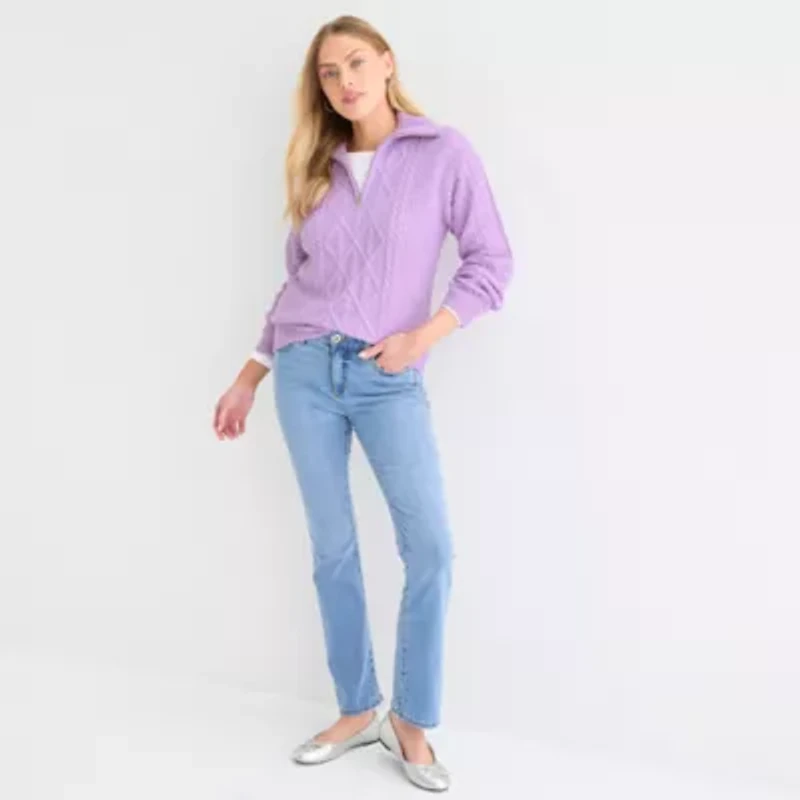 St. John's Bay Womens Long Sleeve Pullover Sweater